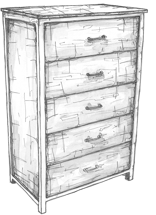 Dresser - Chest Of Drawers (667x800), Png Download
