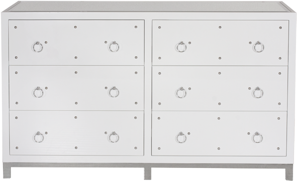 Evelyn White Lacquer Dresser - Buffet (600x600), Png Download