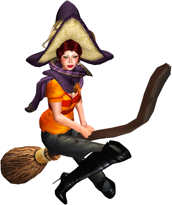 The Blushing Witch - Sims 4 Witch Broom (800x867), Png Download