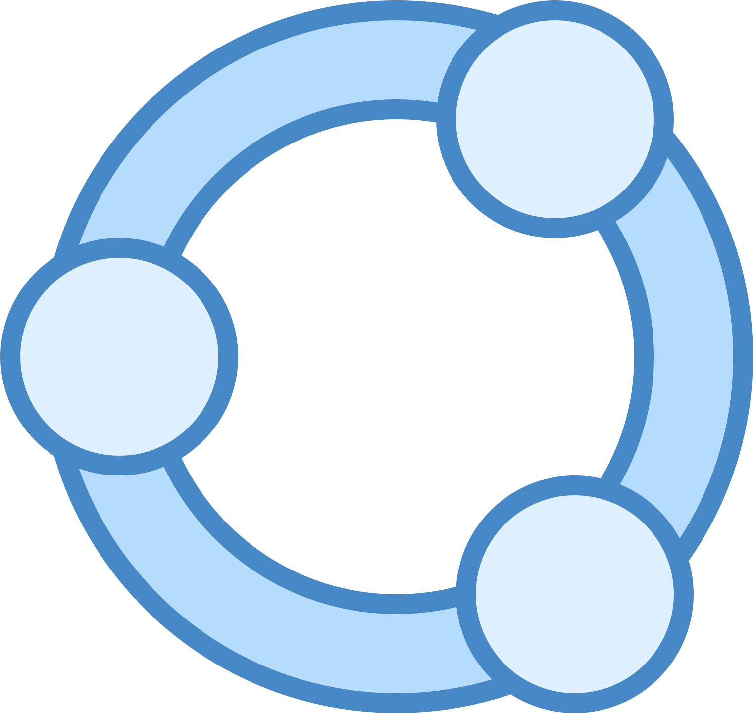 This Icon Is Three Orbs Connected With A Tube - Share Icon (1600x1600), Png Download