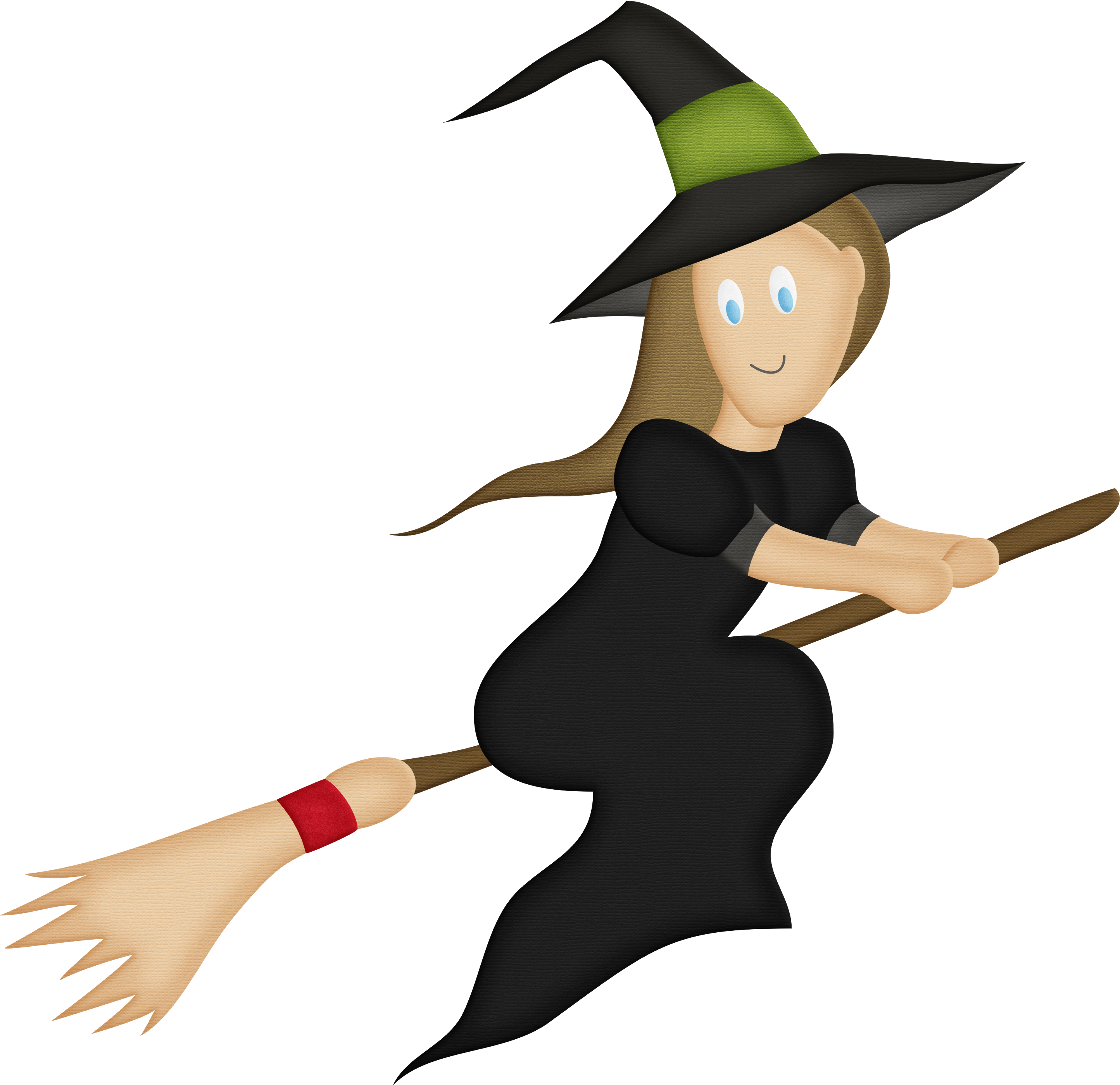 Clipart Library Library Witch On A Broomstick Clipart - Sorcier Sur Un Balai (2936x2853), Png Download