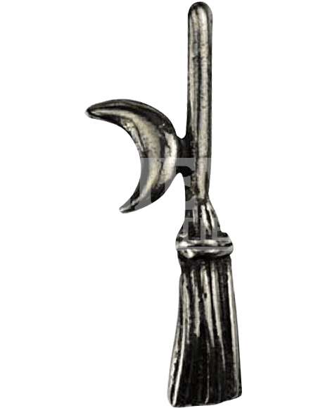 Witch Broom And Moon Necklace - Azuregreen Aawwitb Witch's Broom Amulet (578x578), Png Download