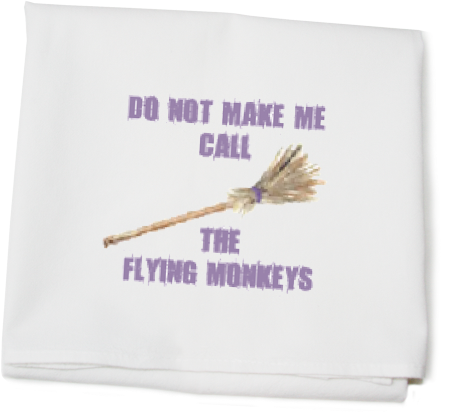Witches Broom Flour Sack Towel - Flour Sack (1024x972), Png Download