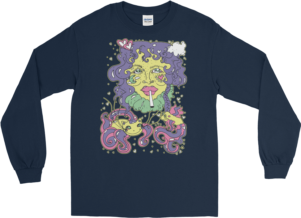 Magical Fish Gal Long Sleeve Shirt In - Post Tenebras Lux Men's Long Sleeve Christian T-shirt (1000x1000), Png Download