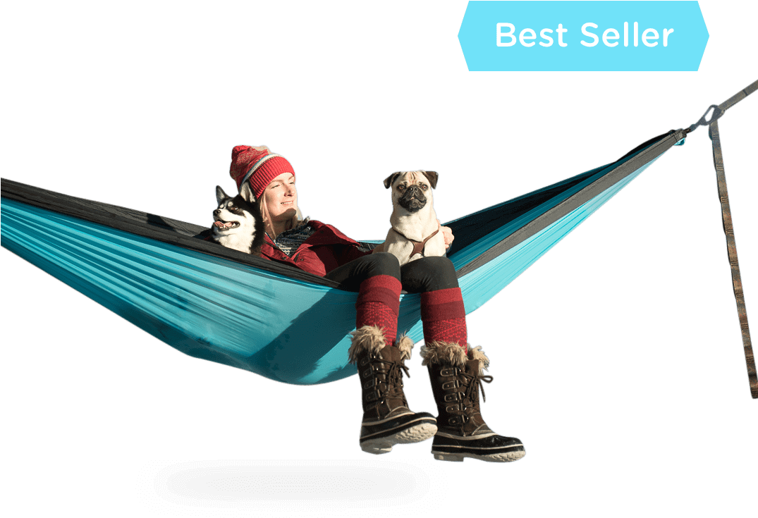 Serac Sequoia Xl Double Camping Hammock Snowmelt Teal - Hammock (1074x806), Png Download