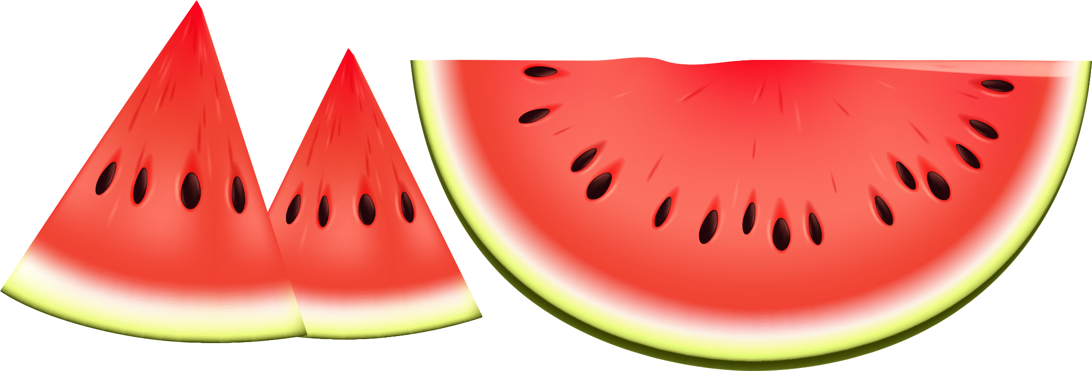 Hand Drawn Cartoon Watermelon Decorative - Cartoon (2679x1424), Png Download