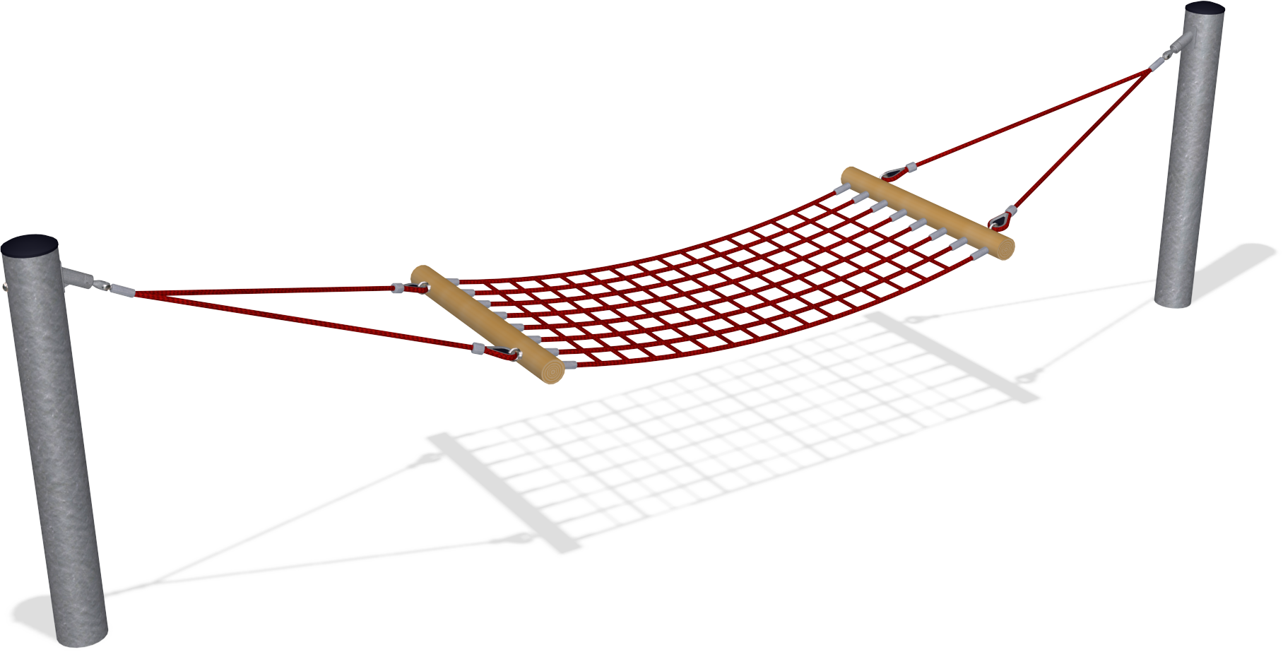 Hammock With Rope Area - Kompan Hammock (1816x923), Png Download