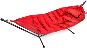 Deluxe Hammock With Frame, Pillow And Cover - Fatboy Hammock Headdemock Deluxe, Petrol (400x400), Png Download