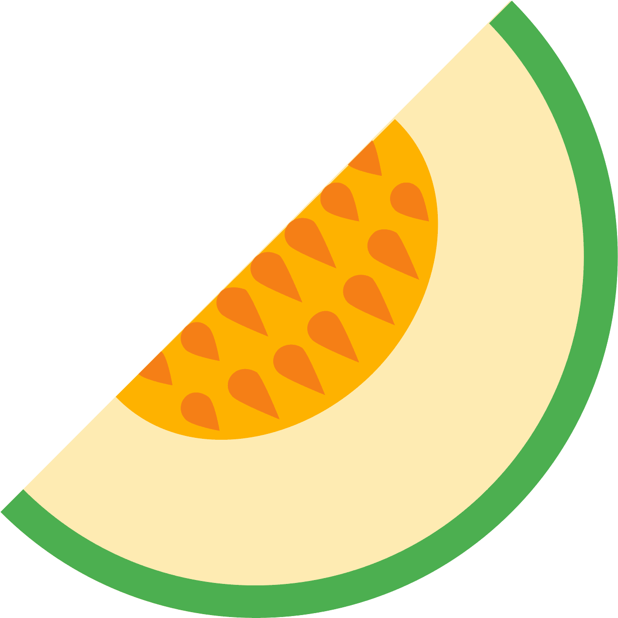 This Is A Slice Of A Melon Fruit - Melon Icon (1600x1600), Png Download
