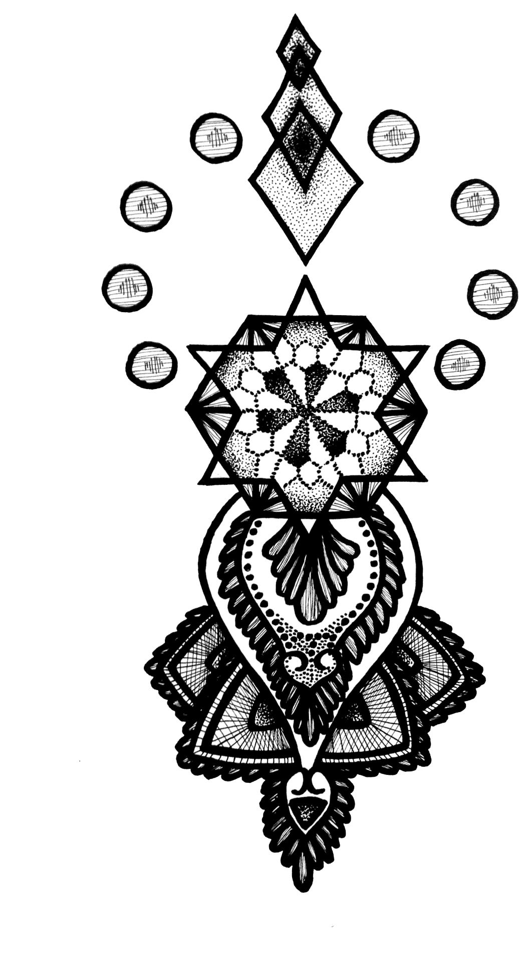 Hexagon Formation Sacred Geometry Drawing Vector Download