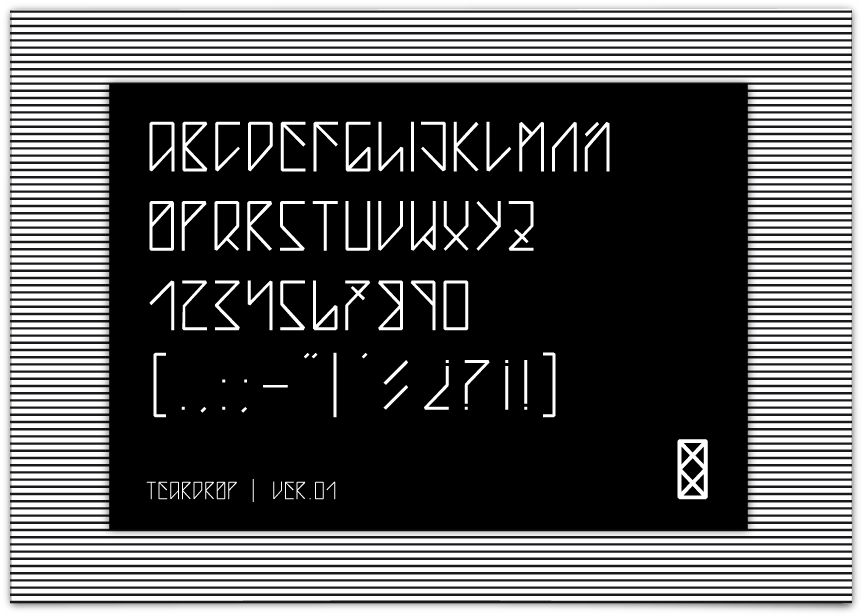 Teardrop Free Font - Teardrop Font (900x632), Png Download