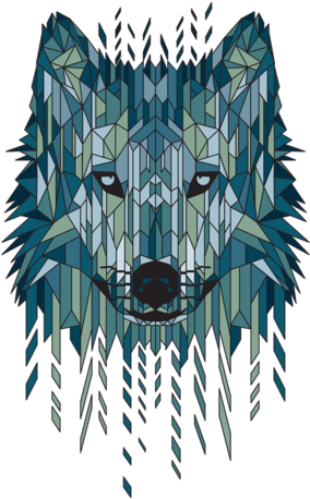 Geometric Wolf - Geometric Wolf Transparent (571x495), Png Download