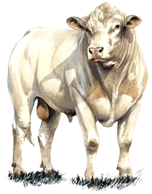 Charolais Cattle Png (340x403), Png Download