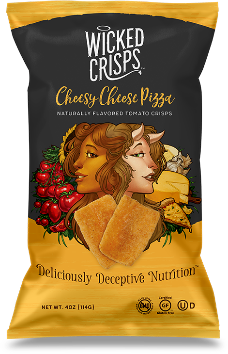 Cheesy Cheese Pizza - Wicked Crisps Cheesy Cheese Pizza (470x739), Png Download