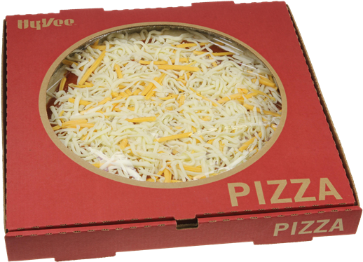 Three Cheese Pizza Medium Traditional Crust - Hy Vee Cheese Pizza (600x434), Png Download