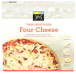 3654cheese - 365 Thin Crust Pizaa, Four Cheese - 12.5 Oz Box (400x320), Png Download