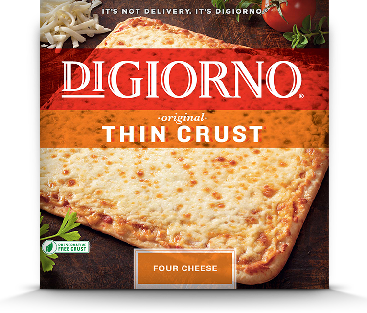 Digiorno Thin Crust Cheese Pizza (750x640), Png Download