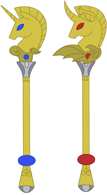 Unicorn And Batpony Scepter By Darckvampireneko On - Digital Art (570x850), Png Download