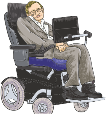 Tekerlekli Sandalyeden Fizik Tarihini Değiştiren Adam - Motorized Wheelchair (757x445), Png Download