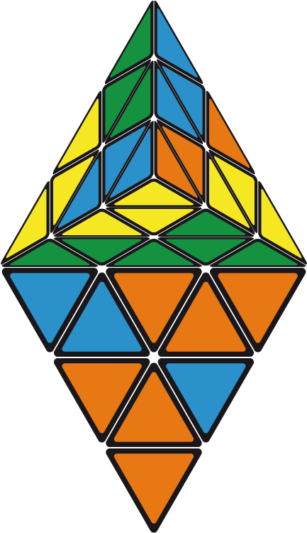 Pretty Patterns Pyraminx - Pyraminx (440x762), Png Download