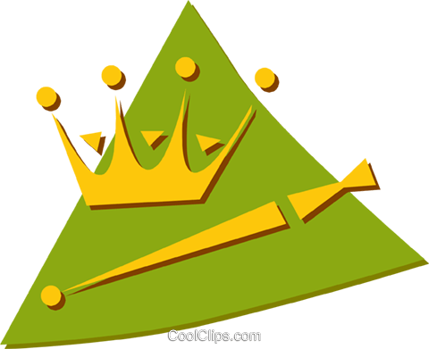 Crown And Scepter Royalty Free Vector Clip Art Illustration - Royalty Payment (480x391), Png Download