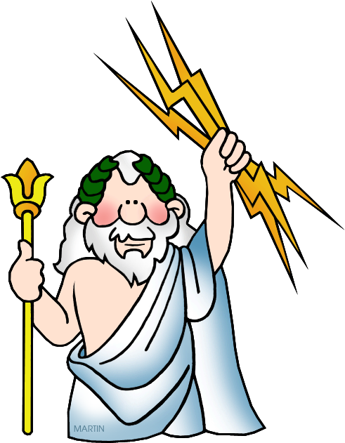 Zeus / Jupiter - Ancient Greece Clip Art (513x648), Png Download