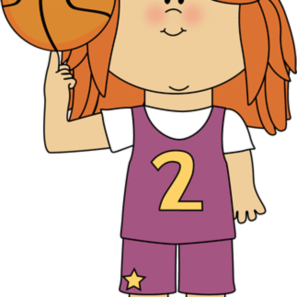 Girls Basketball Clip Art Heart Clipart Hatenylo - Girl Playing Basketball Clipart (1024x1024), Png Download