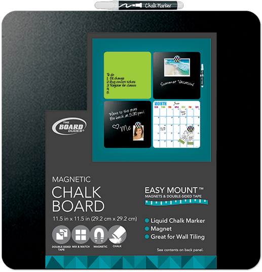 Home/chalk/magnetic - Board Dudes Unframed Magnetic Chalk Board - Quantity (600x600), Png Download