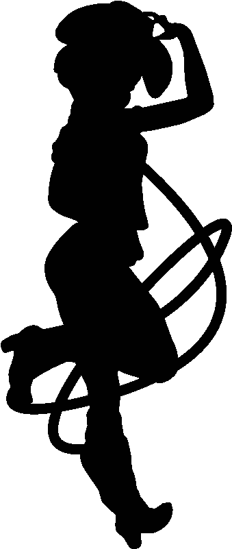 Sticker Silhouette Cowgirl - Cowgirl Silhouette Png (800x800), Png Download