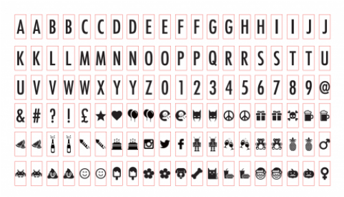 120 Extra Letters Numbers Symbols - Mix Of Letters Numbers & Symbols (500x500), Png Download