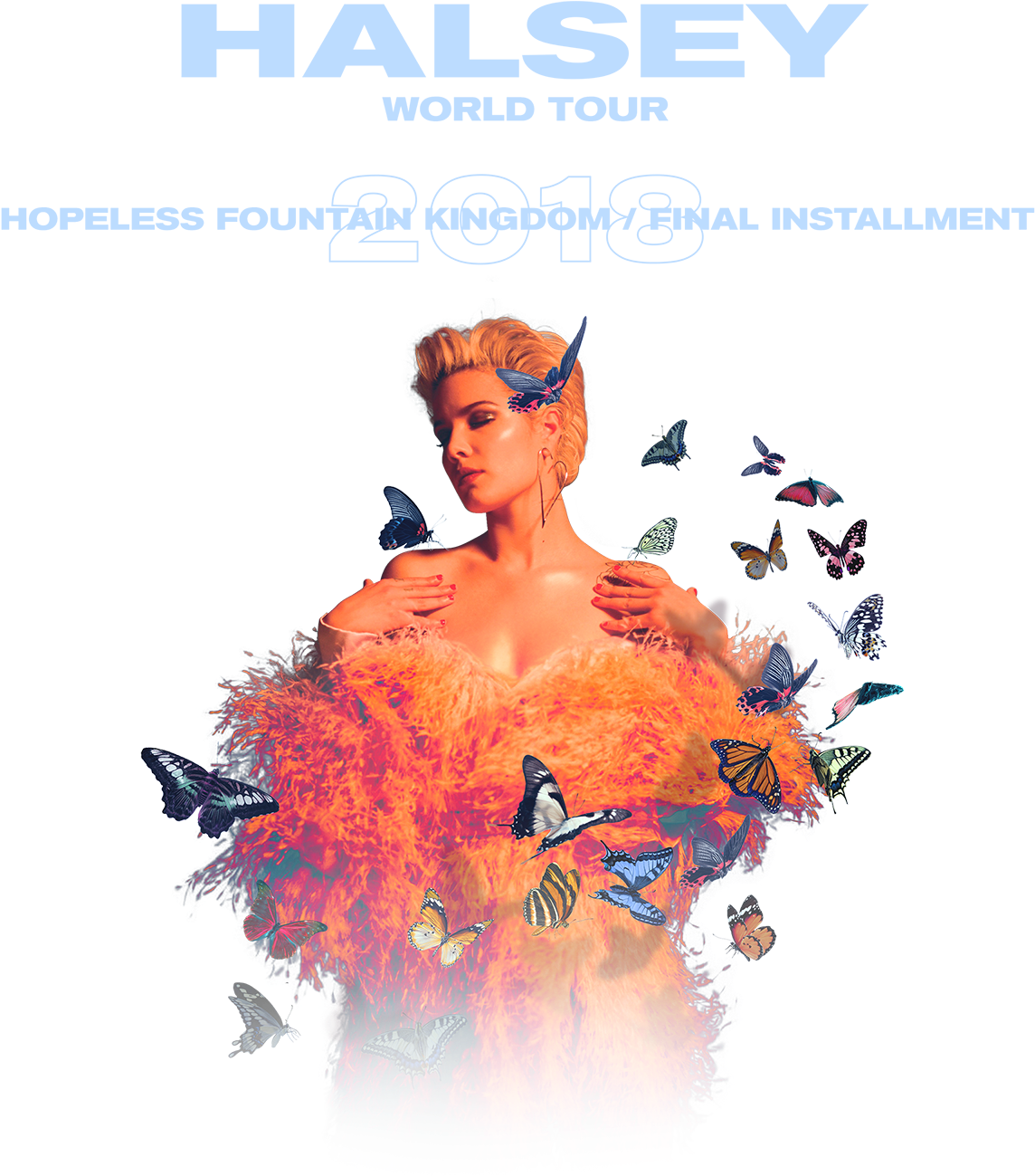 Hfktourheader - Halsey Fountain Kingdom Tour (1500x1380), Png Download
