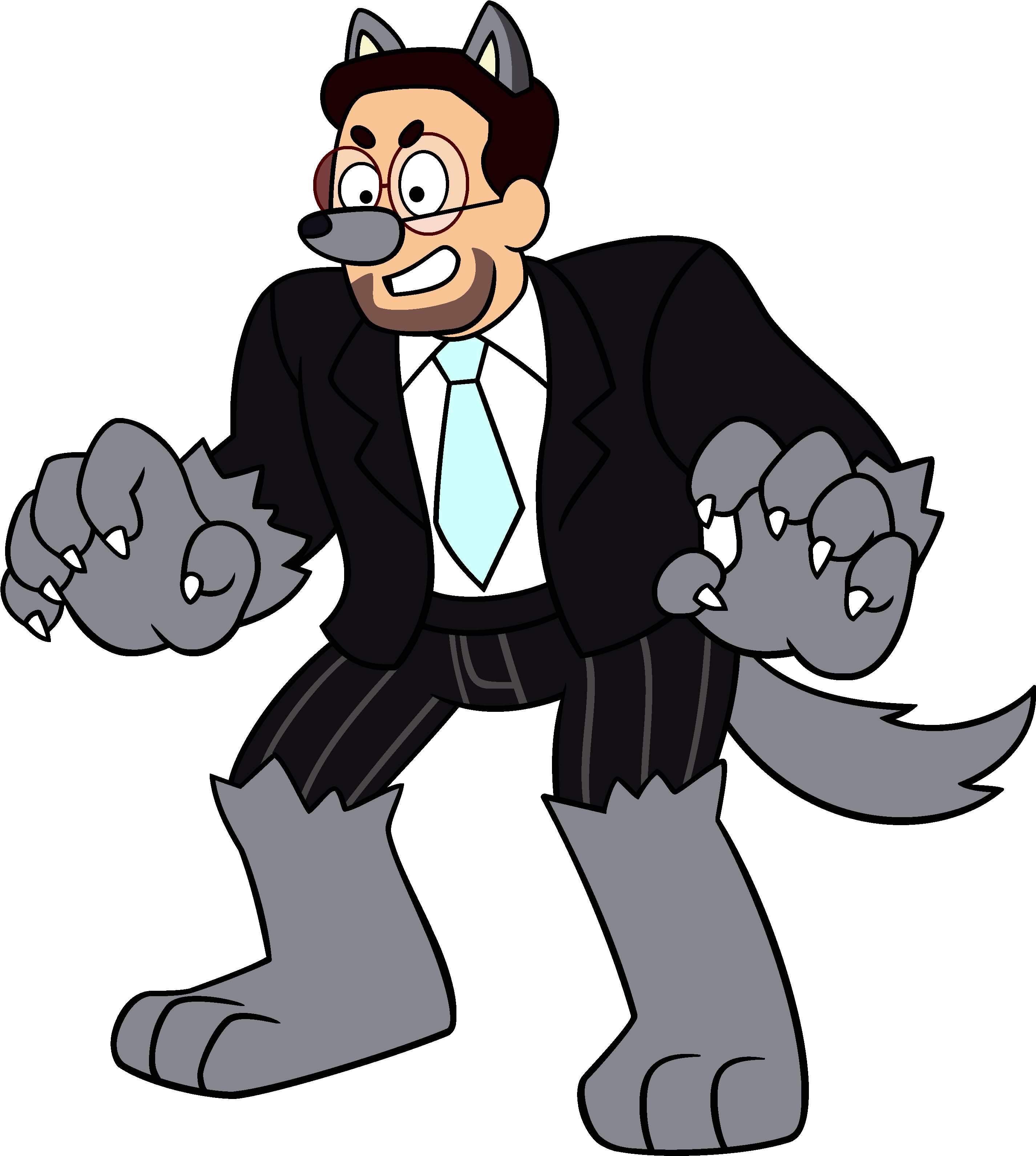 Wolf In A Tux - Steven Universe Wolf (2990x3300), Png Download