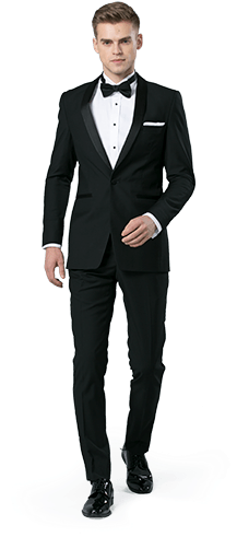 The Dublin - Navy Suit (343x514), Png Download