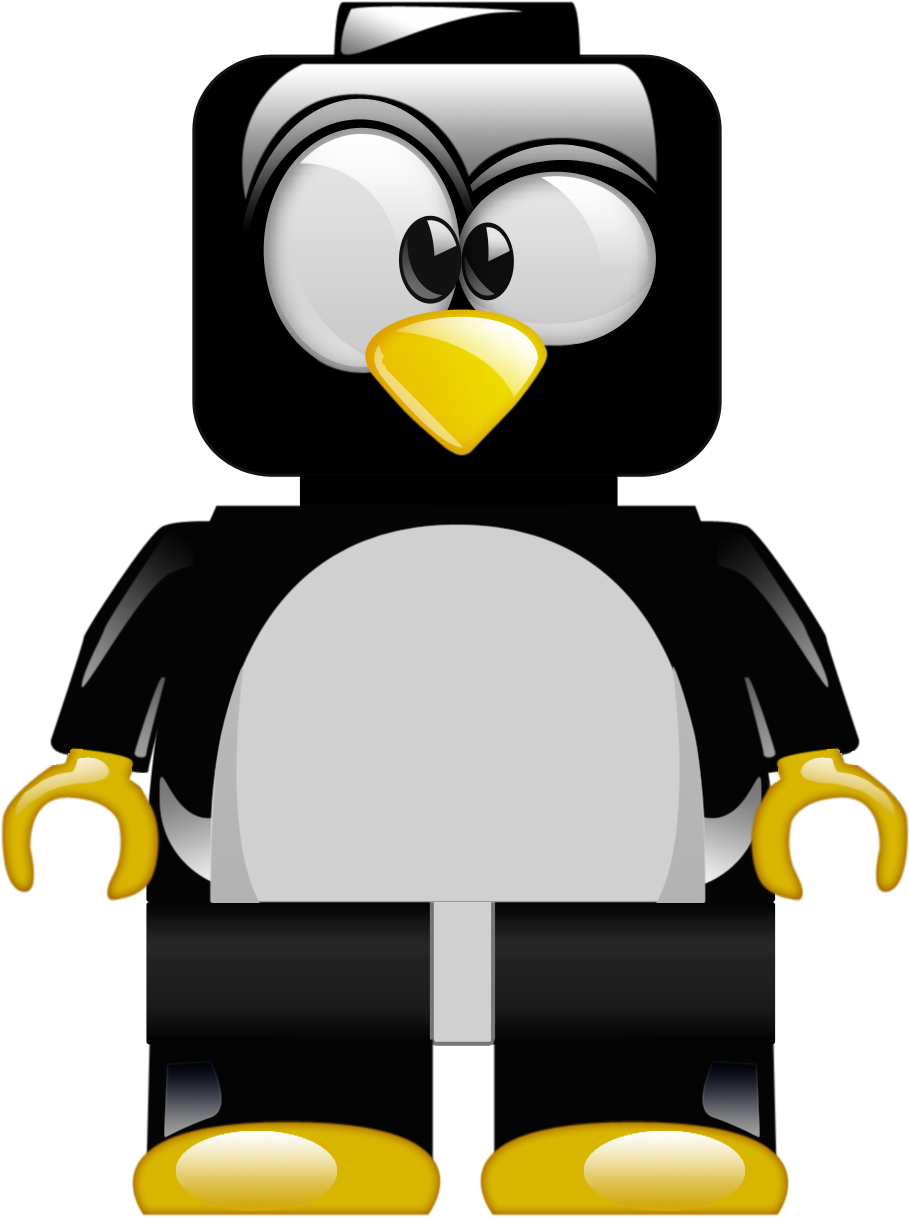 Haks00 Lego Tux - Lego Linux (1300x1300), Png Download