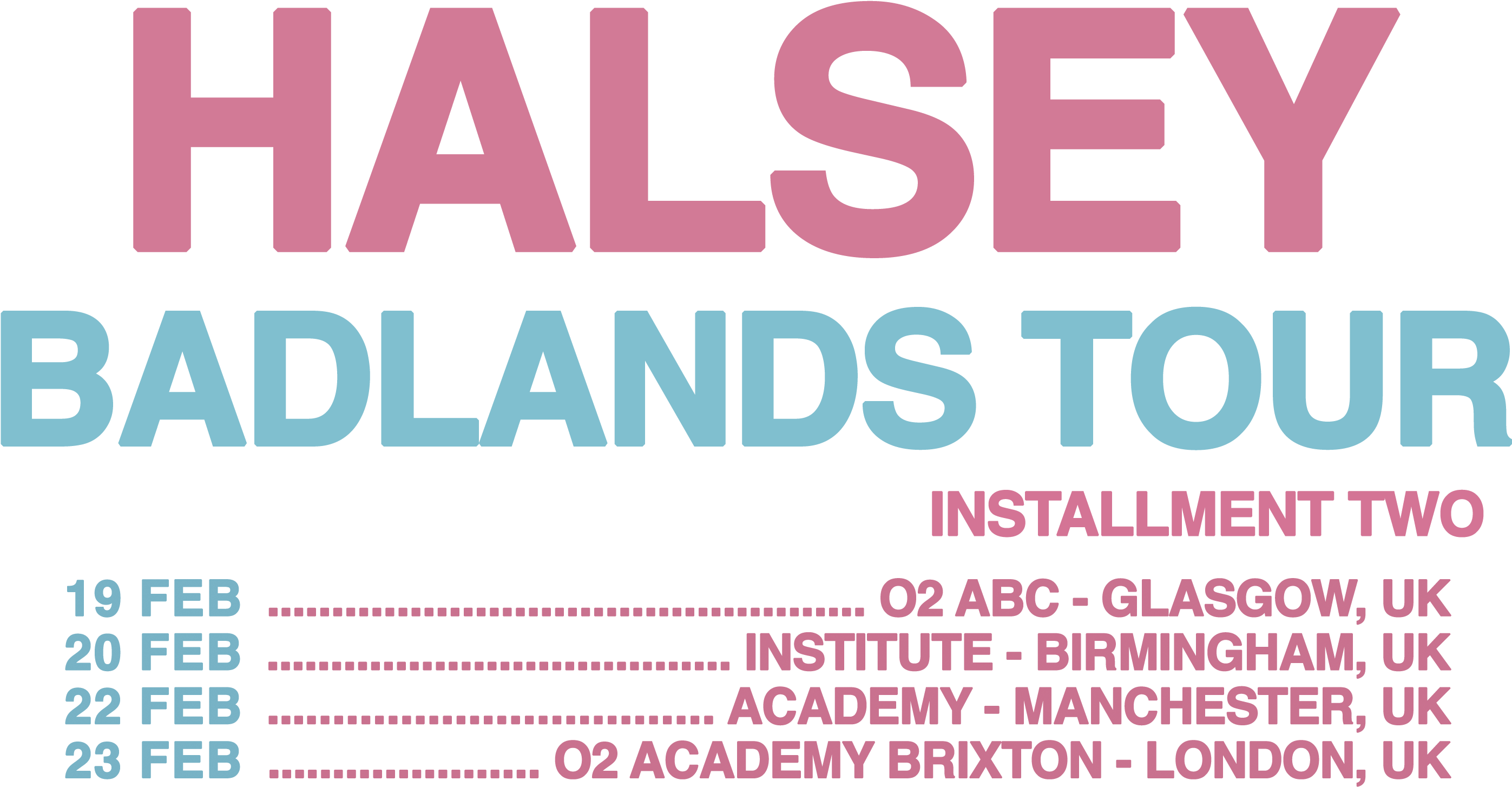 Halsey Uk Tour 2016 (2854x1545), Png Download