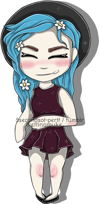Tumblr Nps6cbxi8z1soil5bo1 500 - Halsey Chibi (375x750), Png Download
