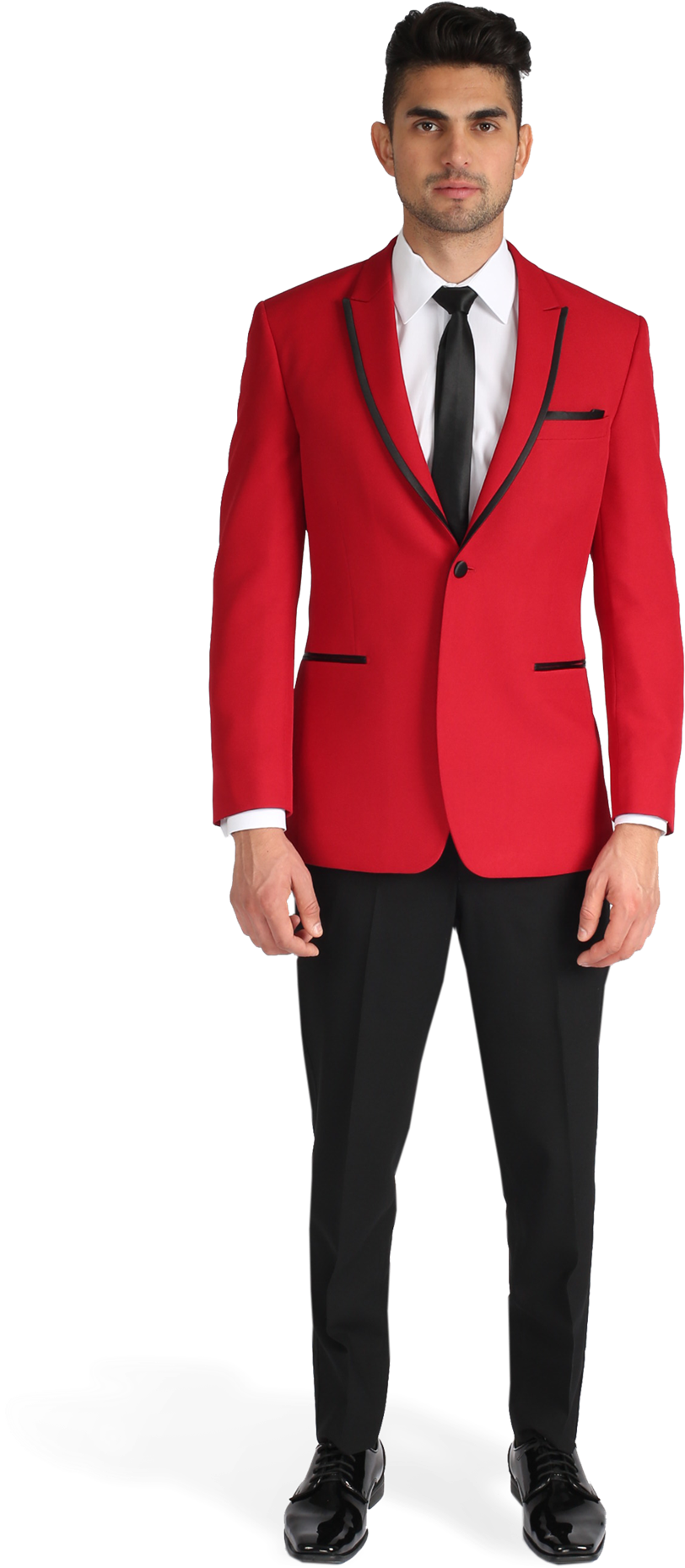 Red Peak Lapel Tuxedo - Tux With Red Combinations (1188x1980), Png Download