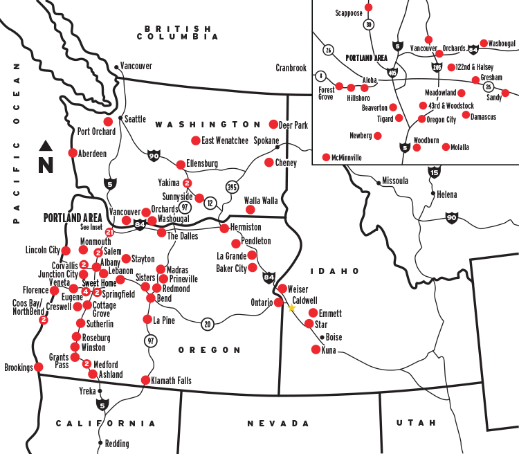 Bi-mart Store Location Map - Bi-mart (750x656), Png Download
