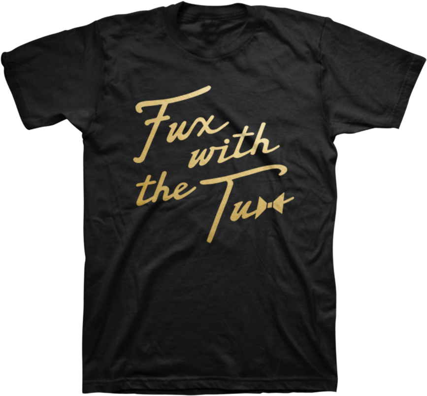 Fux With The Tux Gold Foil Tee - Discord Hypesquad Shirt (1024x1024), Png Download