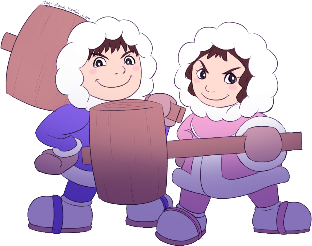 Ice Climbers Drawing For Successfully Wobbling My Boyfriend - Cartoon (1280x1103), Png Download