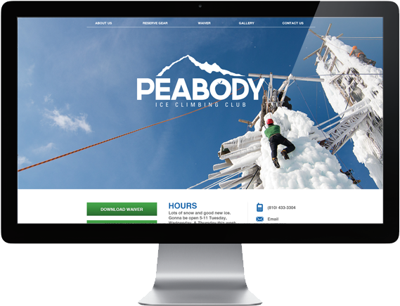 Peabody Ice Climbing Club Is An Ice Climbing Club Located - Computer Monitor (600x460), Png Download