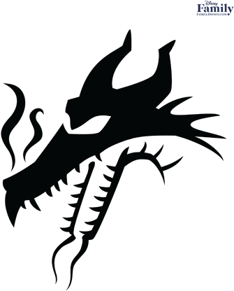 Disneu Halloween Pumpkin Carving Template - Pumpkin Carving Templates Maleficent (350x460), Png Download