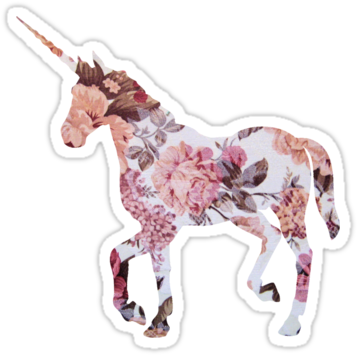 Collage Stickers Tumblr - Stickers Tumblr Png Unicorn (375x360), Png Download