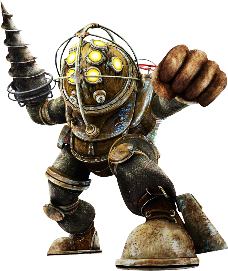 Big Daddy Psasbr - Big Daddy Playstation All Stars (831x962), Png Download