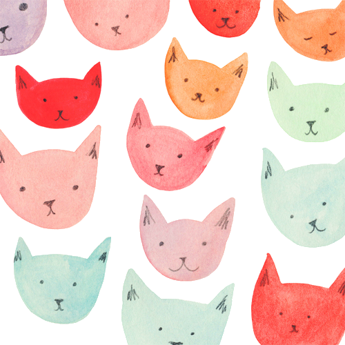 Similar Galleries Cat Collage Wallpaper Cats Tumblr - Pink Cats Tumblr Background (500x500), Png Download