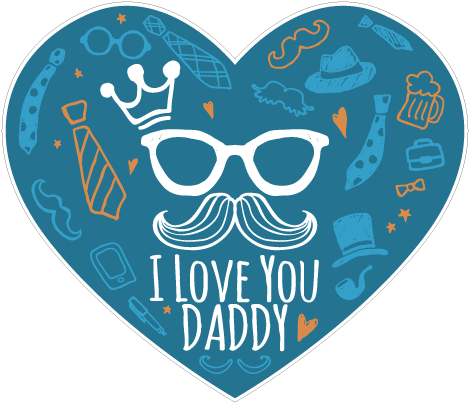 I Love You Daddy - Stickers Dia Del Padre (500x500), Png Download