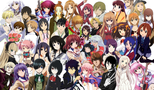 Anime Collage On Tumblr - Anime Collage (500x293), Png Download