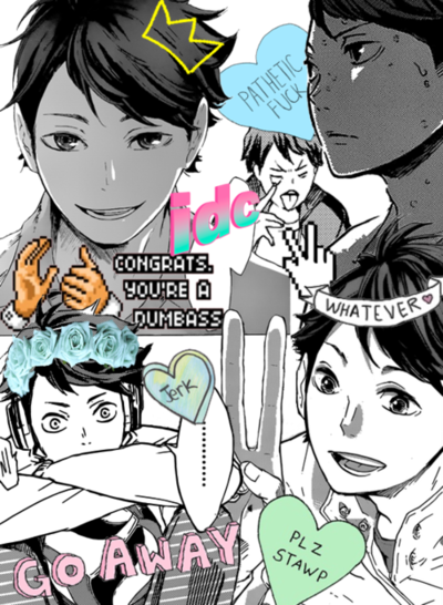 Anime, Collage, And Haikyuu Image - Oikawa Tooru Collage (400x546), Png Download