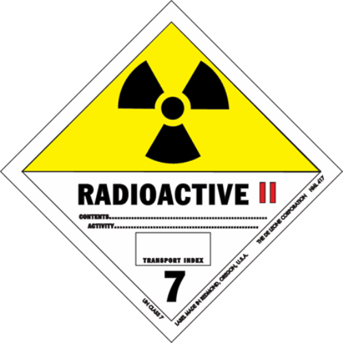 Hazmat Class 7 Radioactive - Adr 7b (500x500), Png Download