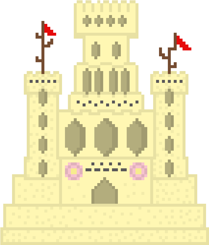 Sand Castle - Pixel Art (800x950), Png Download
